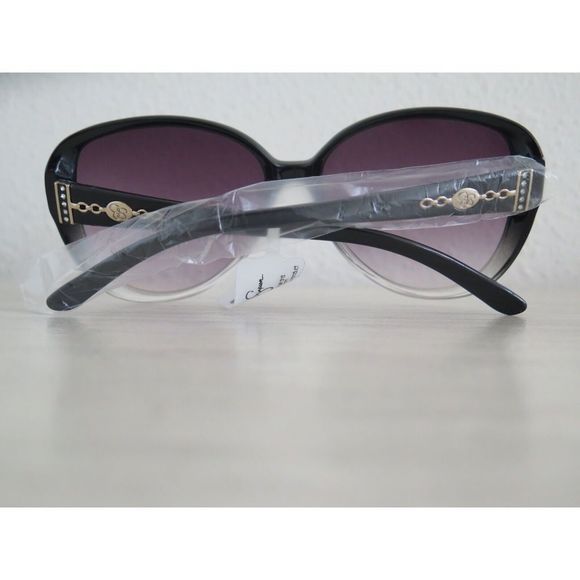 Jessica Simpson J5997-OXX Oversized Crystal Accent Black & Clear Rim Sunglasses - Picture 7 of 11